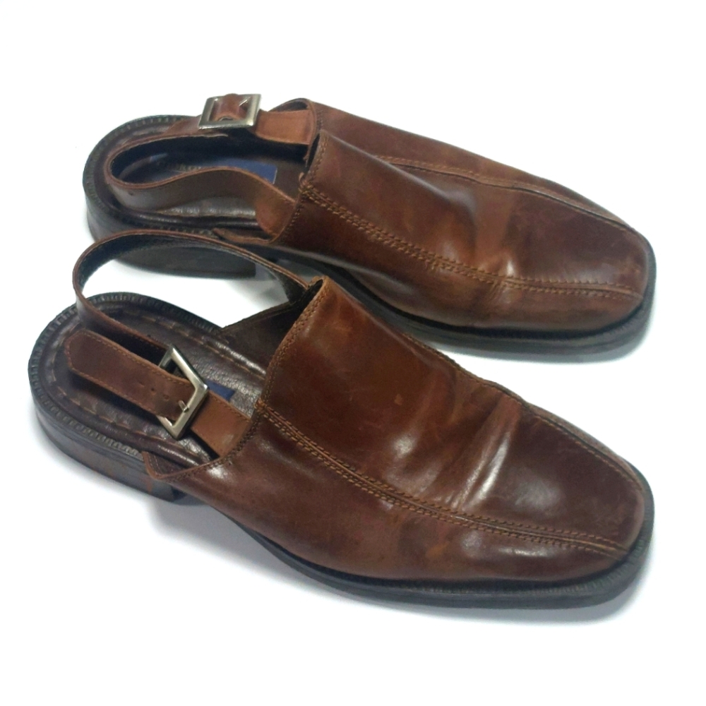 Giorgio BrutiniMen's Brown Leather Sandals Size 9